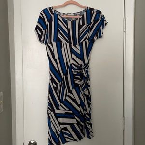Blue, Black & White Dress